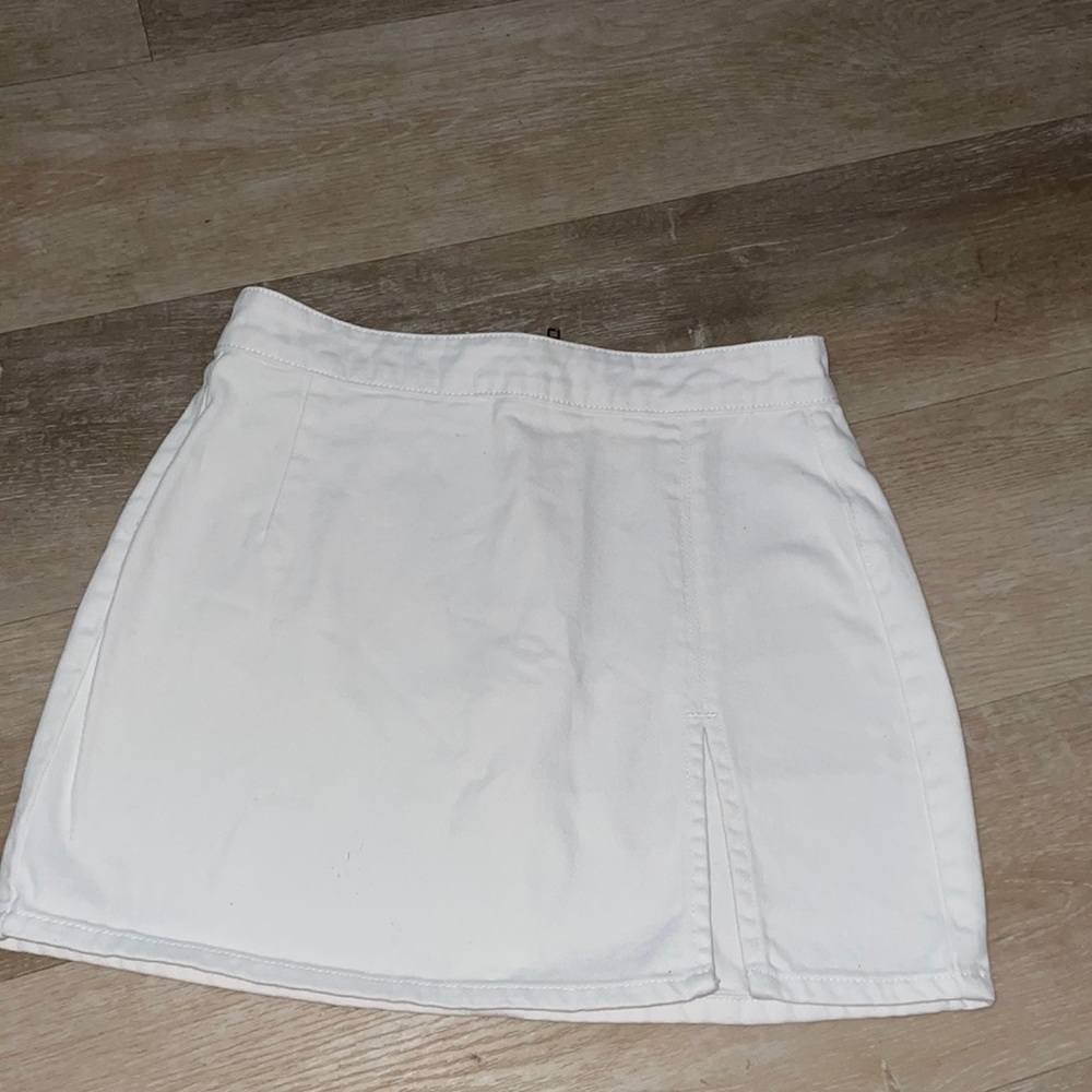 White Jean skirt